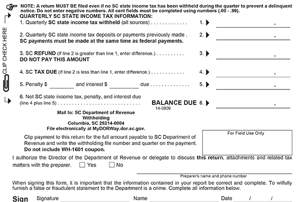 Quarterly Withholding Details